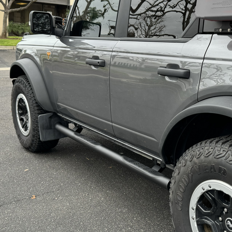 Ford Bronco Side Steps - Go Rhino - 4000 Series - Textured Black - `21-`26
